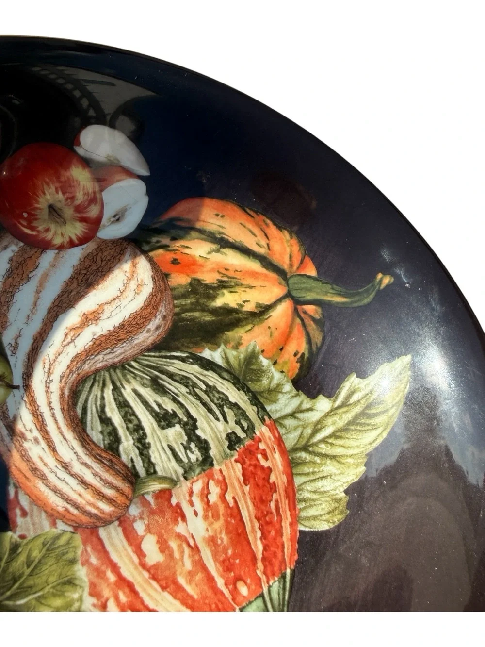 Williams Sonoma Harvest Pumpkin Serving Bowl Retired Fall Thanksgiving Decor 9”